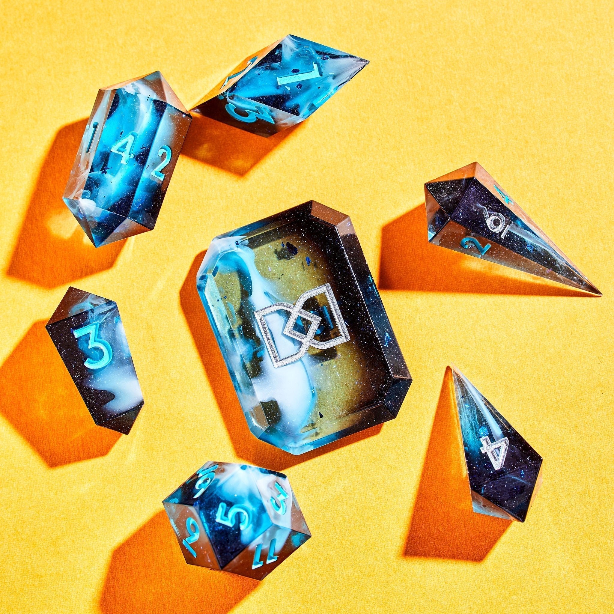 Sleepy Hollow 7-Piece Jewel-shaped Dice Set - Dispel Dice - Premium DnD Dice & Accessories