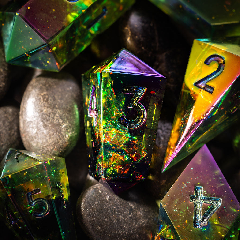 Blackflame 7-Piece Jewel Shape Dice Set