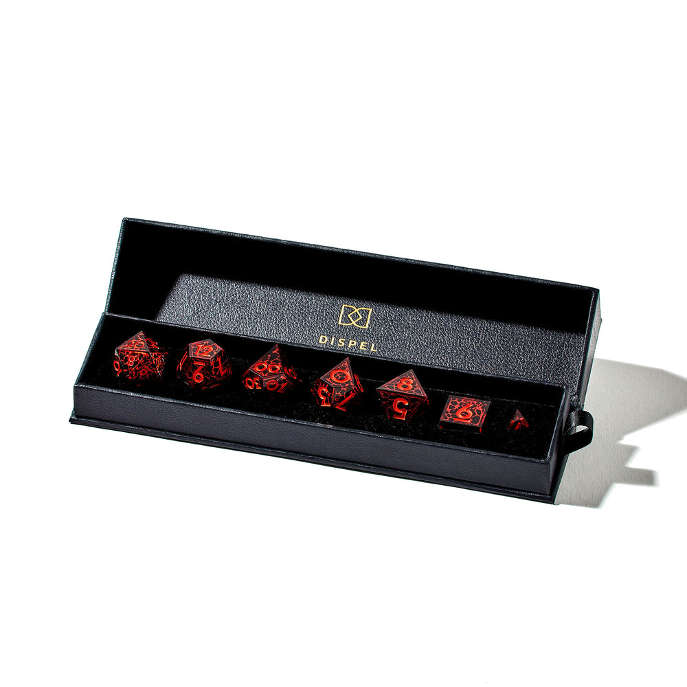 Solar Flare 7-Piece Iconic Dice Set | Dispel Dice®