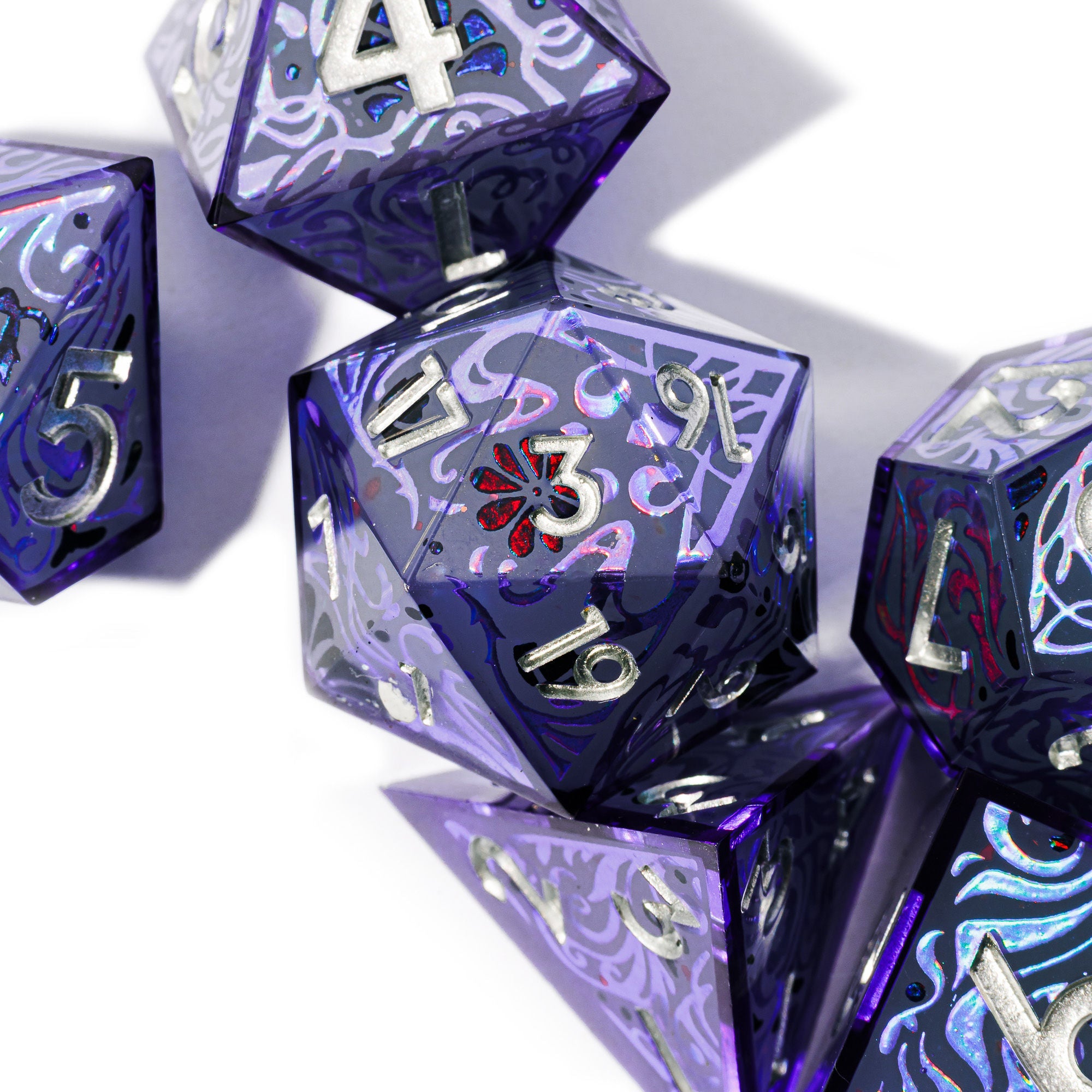 Twilight Portalis 7-Piece Glow In The Dark Iconic Dice Set - Dispel Dice - Premium DnD Dice & Accessories # #
