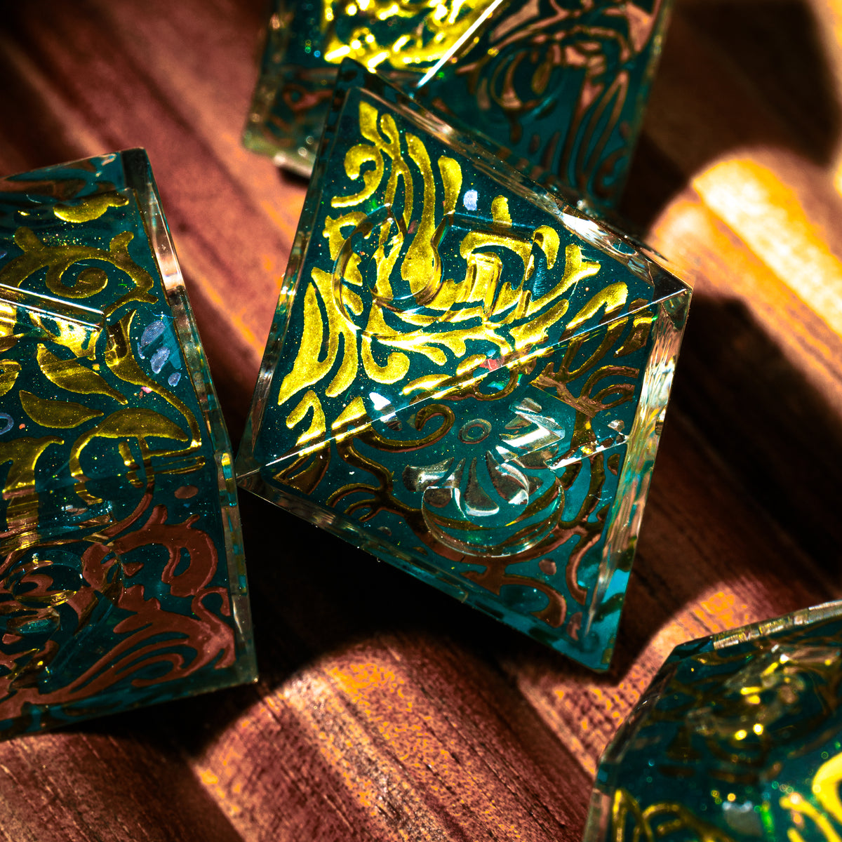 Gilded Portalis 7-Piece Iconic Dice Set - Dispel Dice - Premium DnD Dice & Accessories # #