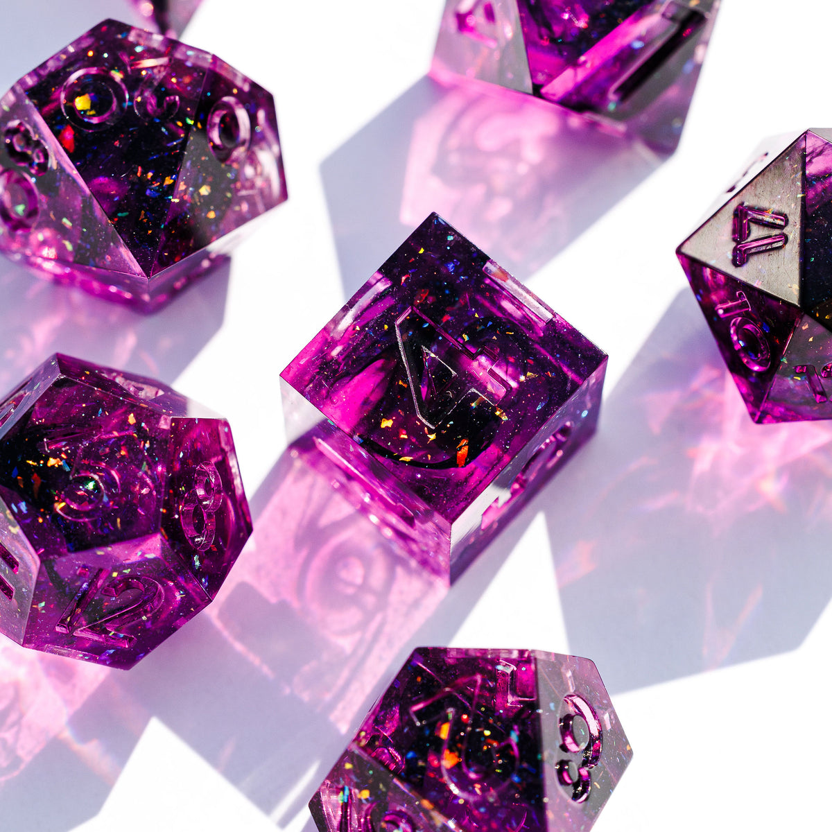Dimension Door 7-Piece Standard Dice Set - Dispel Dice - Premium DnD Dice & Accessories # #