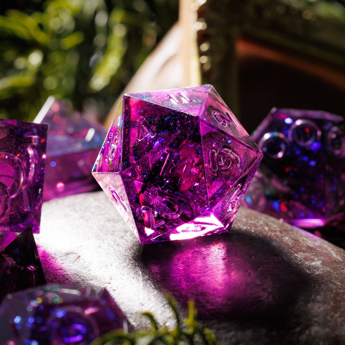 Dimension Door 7-Piece Standard Dice Set - Dispel Dice - Premium DnD Dice & Accessories # #