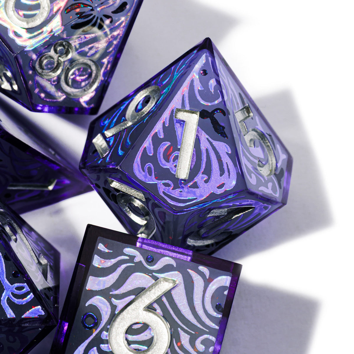 Twilight Portalis 7-Piece Glow In The Dark Iconic Dice Set - Dispel Dice - Premium DnD Dice & Accessories # #