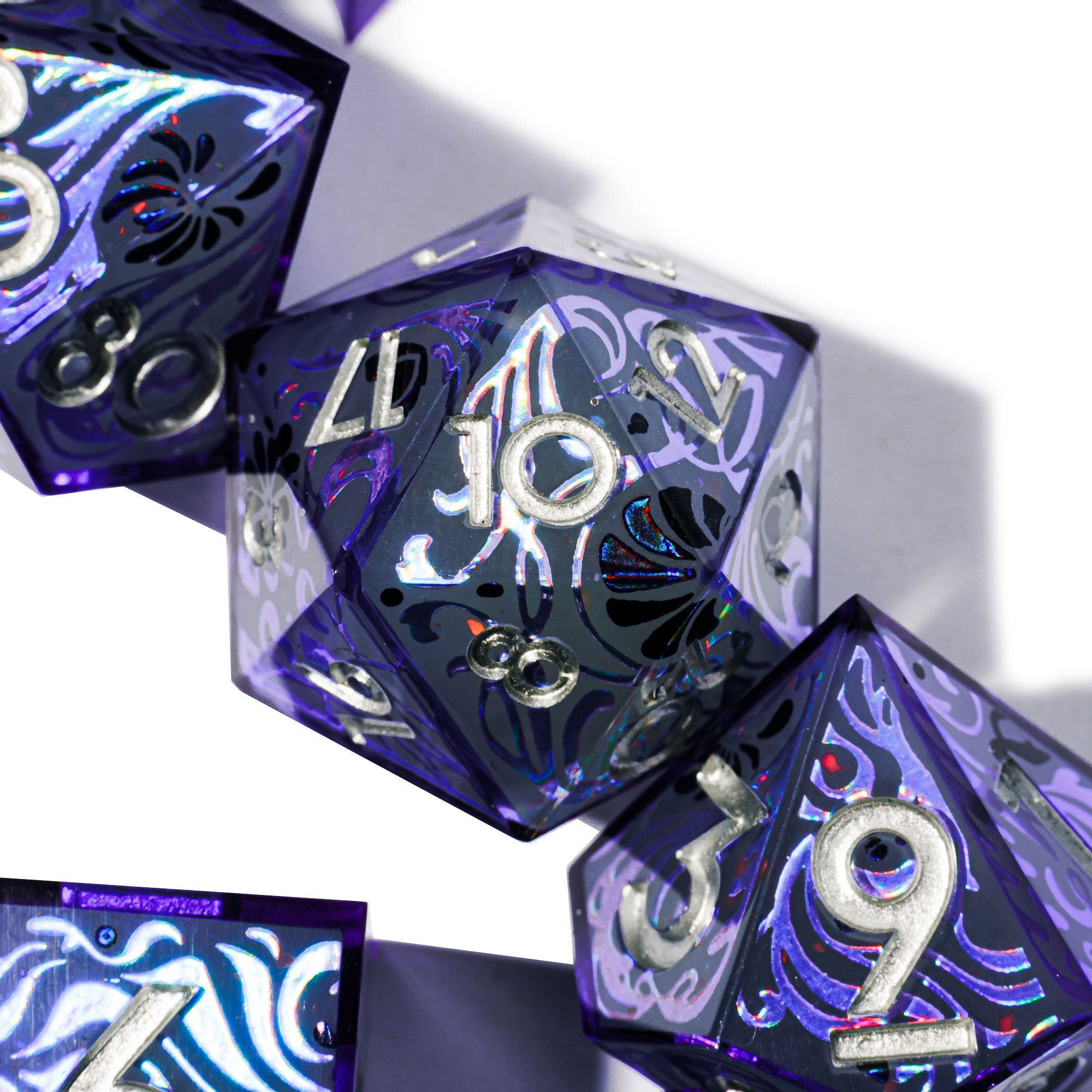 Twilight Portalis 7-Piece Glow In The Dark Iconic Dice Set - Dispel Dice - Premium DnD Dice & Accessories # #