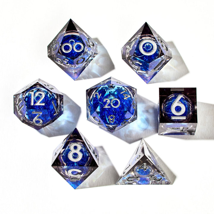 Stormy Seas 7-Piece Liquid Core Dice Set