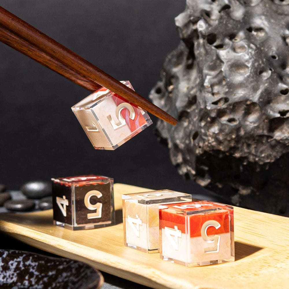 Sushi 4-Piece Iconic D6 Dice Set | Dispel Dice®