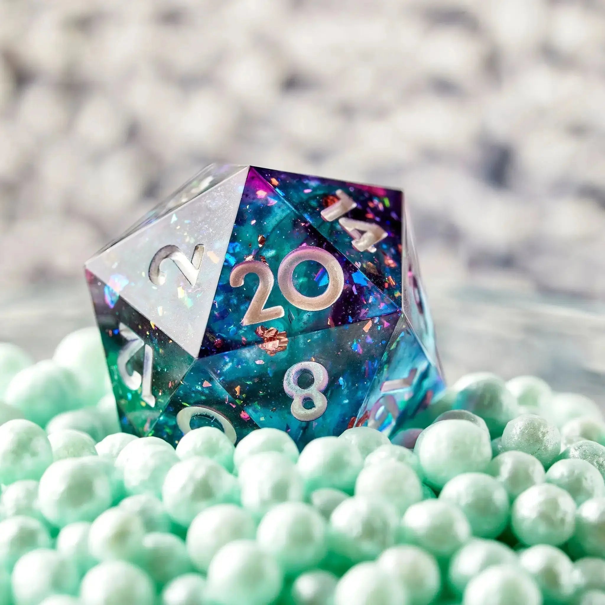 Synthetic Dreams 7-Piece Polyhedral Dice Set - Dispel Dice - Premium DnD Dice & Accessories