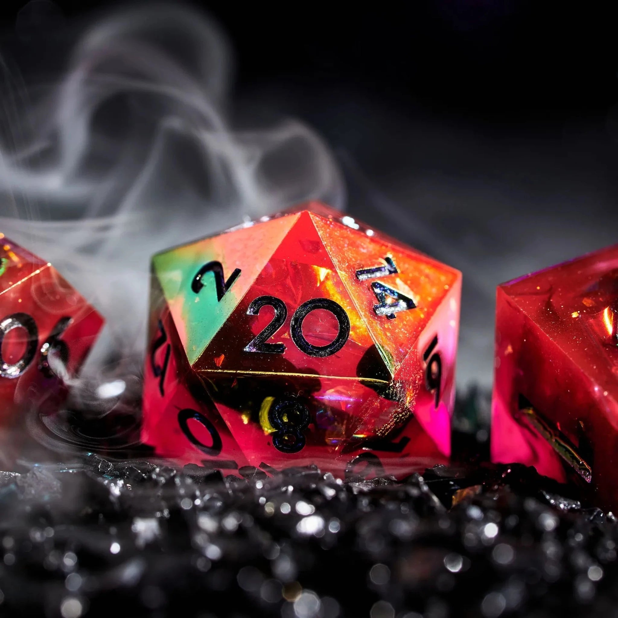 The Midnight Club 7-Piece Iridescent Dice Set - Dispel Dice - Premium DnD Dice & Accessories