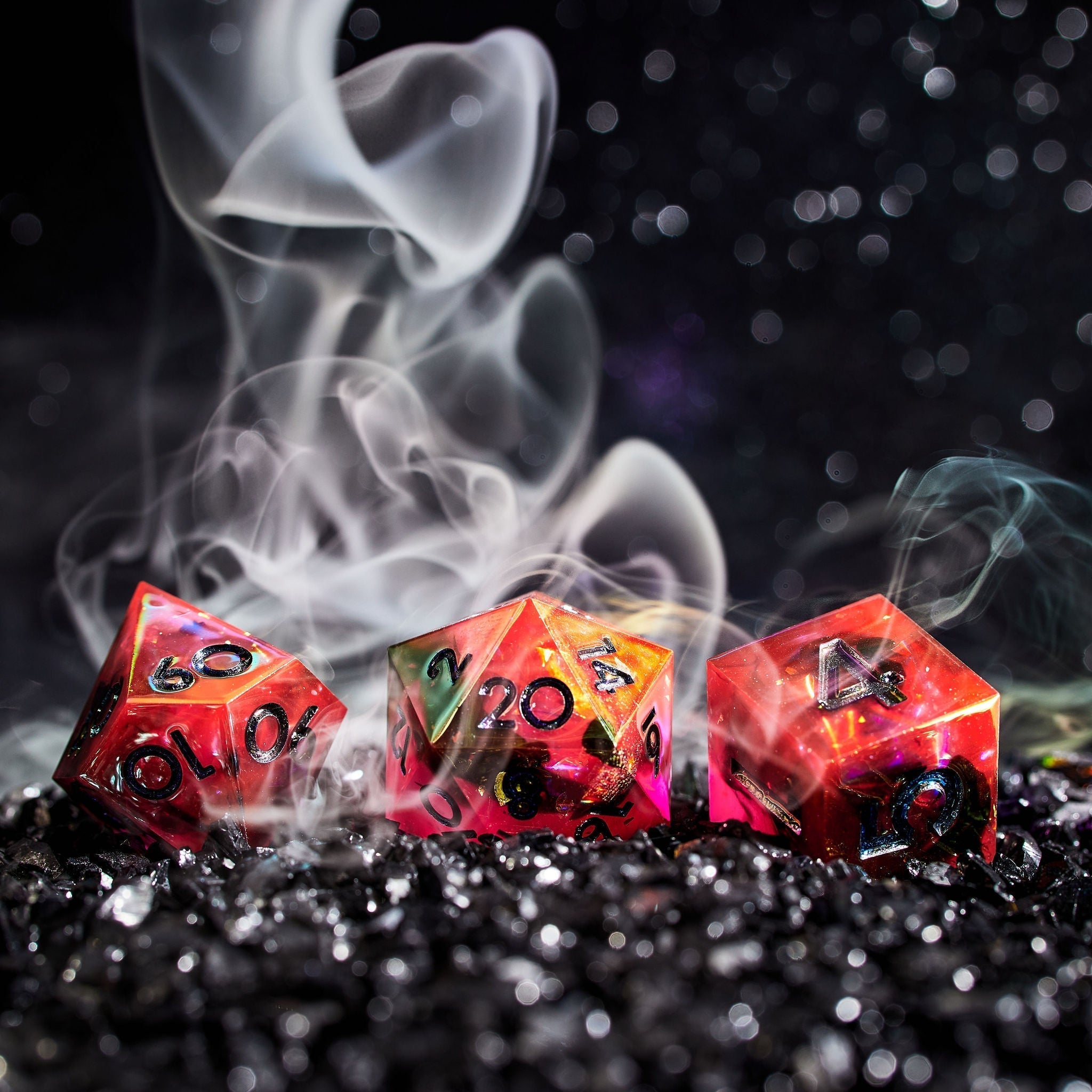 The Midnight Club 7-Piece Iridescent Dice Set - Dispel Dice - Premium DnD Dice & Accessories