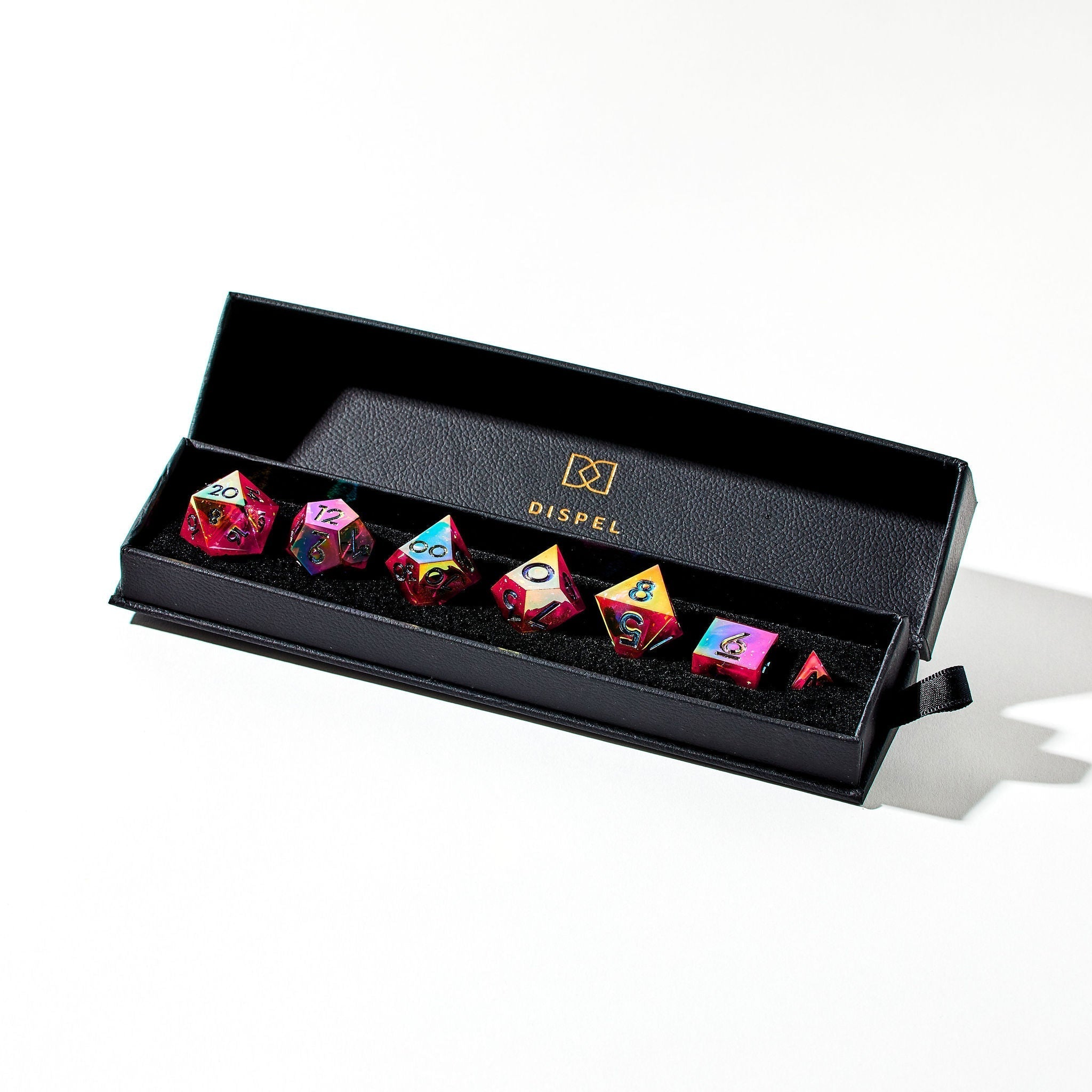 The Midnight Club 7-Piece Iridescent Dice Set - Dispel Dice - Premium DnD Dice & Accessories