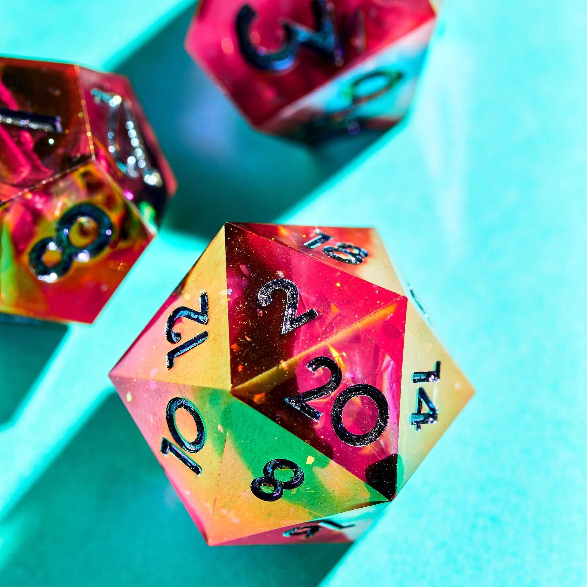 The Midnight Club 7-Piece Iridescent Dice Set - Dispel Dice - Premium DnD Dice & Accessories