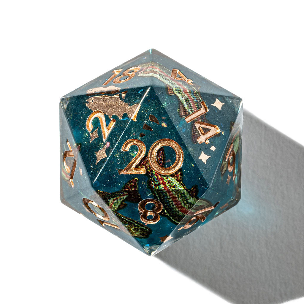 Rainbow Trout 7-Piece Iconic Dice Set