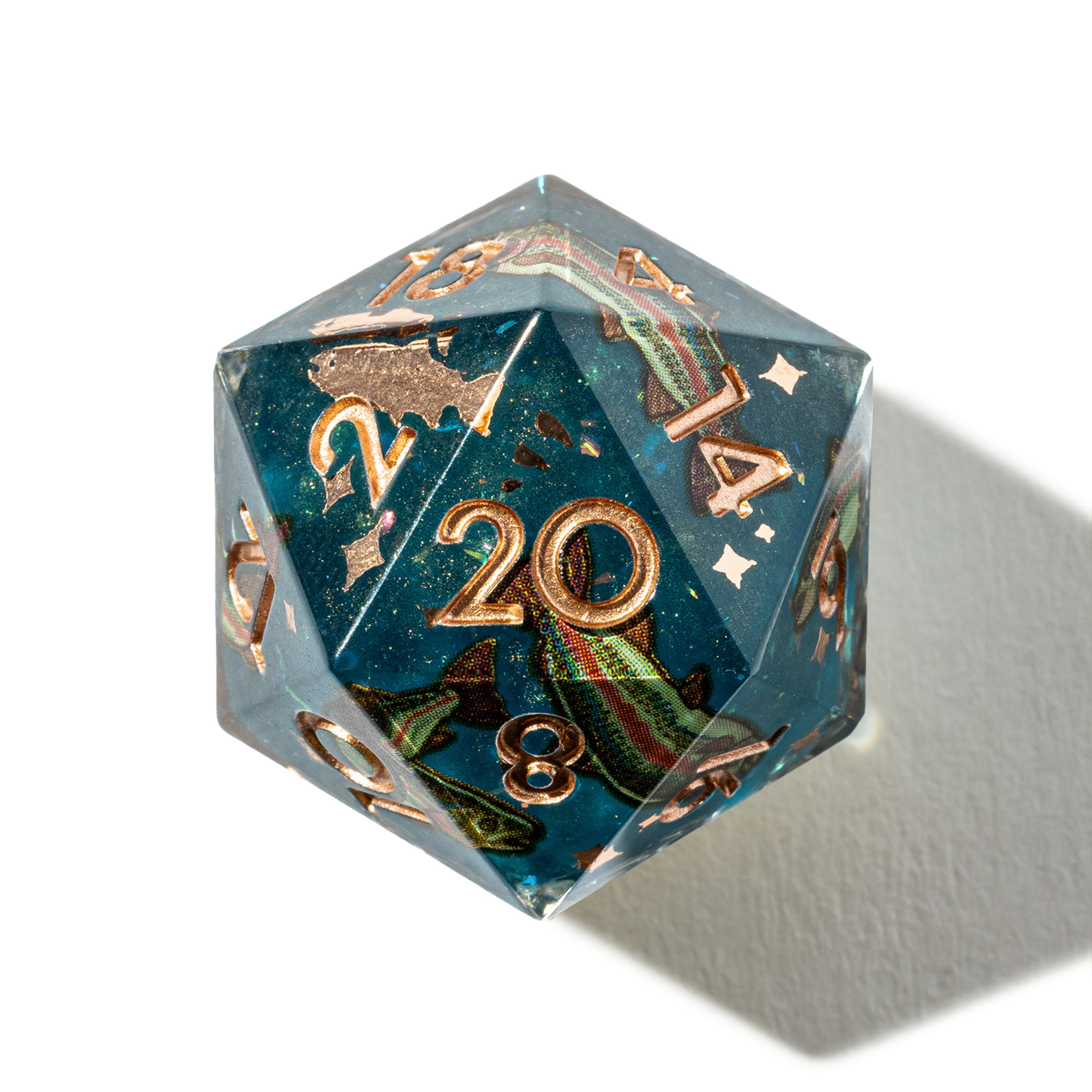 Rainbow Trout 7-Piece Iconic Dice Set