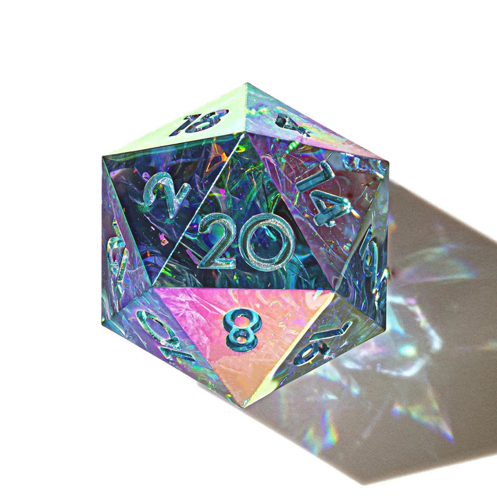Unnecessary Feelings 7-Piece Iridescent Polyhedral Dice Set - Dispel Dice - Premium DnD Dice & Accessories