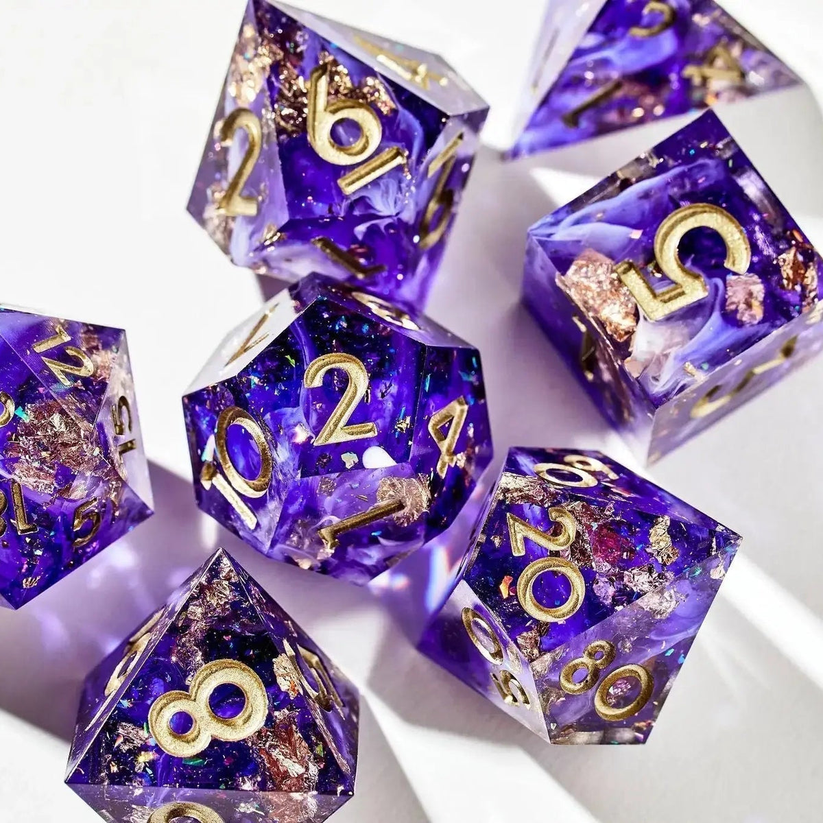 Unseelie Court 7-Piece Polyhedral Dice Set - Dispel Dice - Premium DnD Dice & Accessories