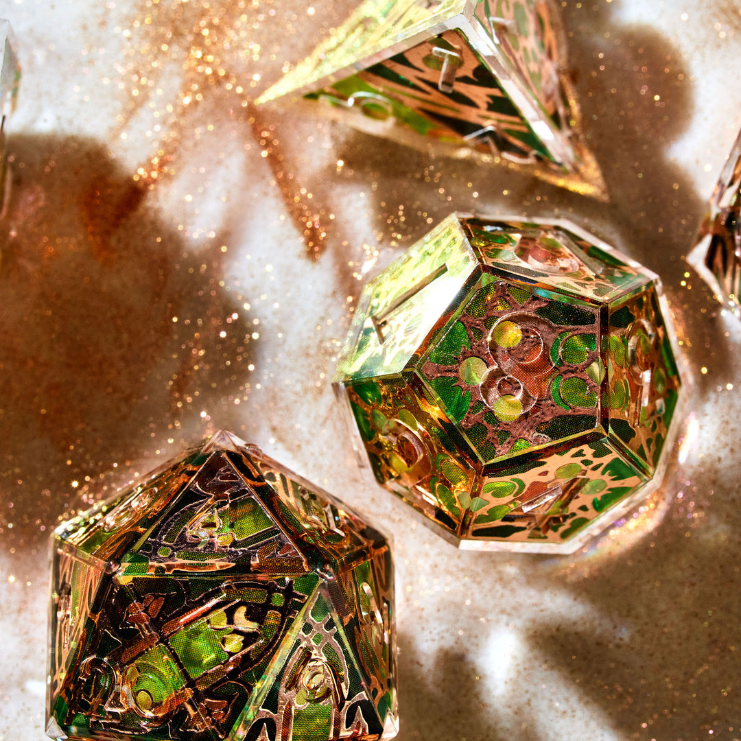 Verdant Cathedral 7-Piece Iconic Dice Set