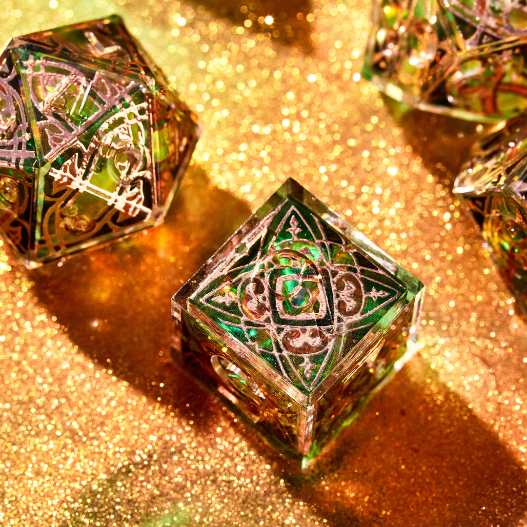 Verdant Cathedral 7-Piece Iconic Dice Set