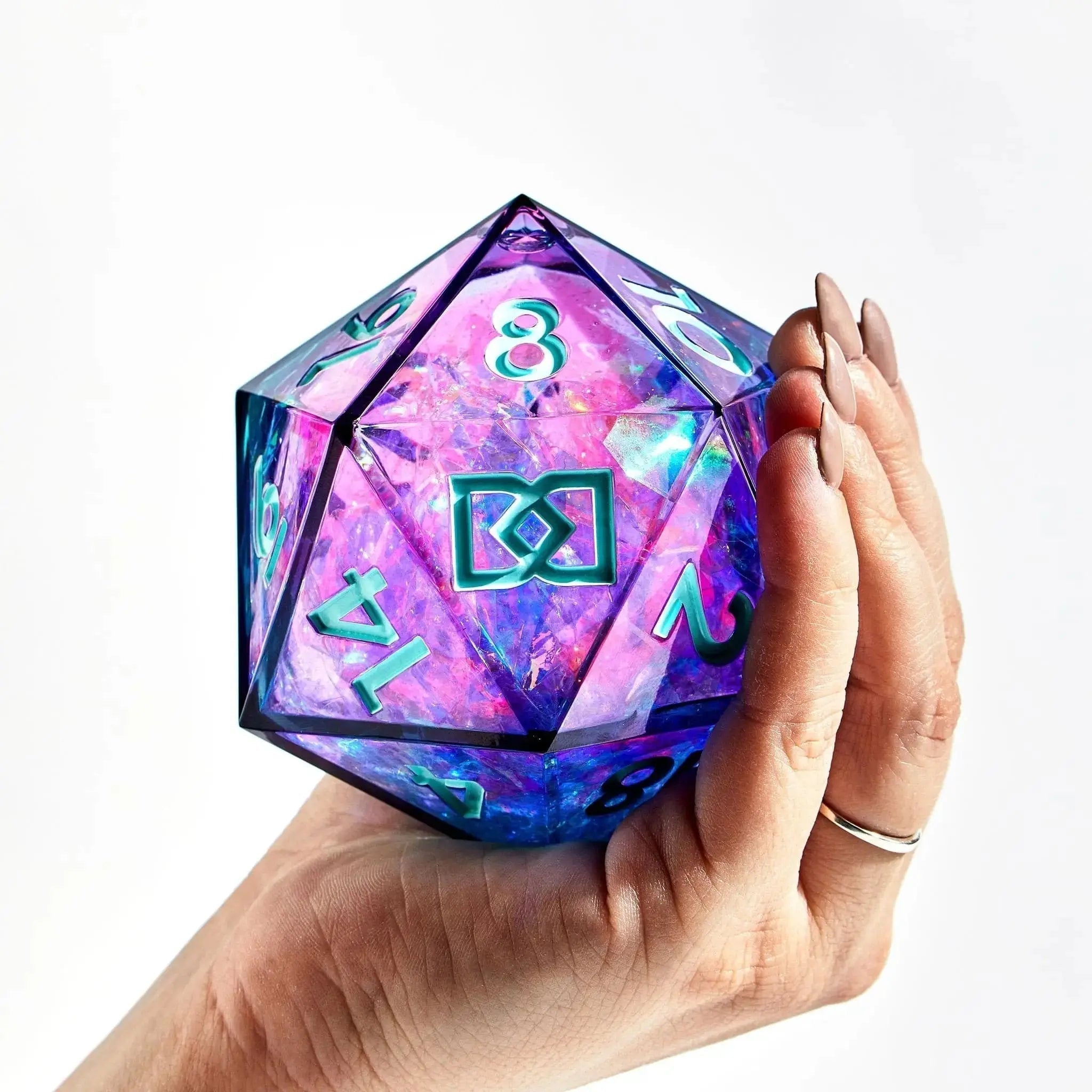 Wheel of Fortune Liquid Core 95mm Chonk D20 - Dispel Dice - Premium DnD Dice & Accessories