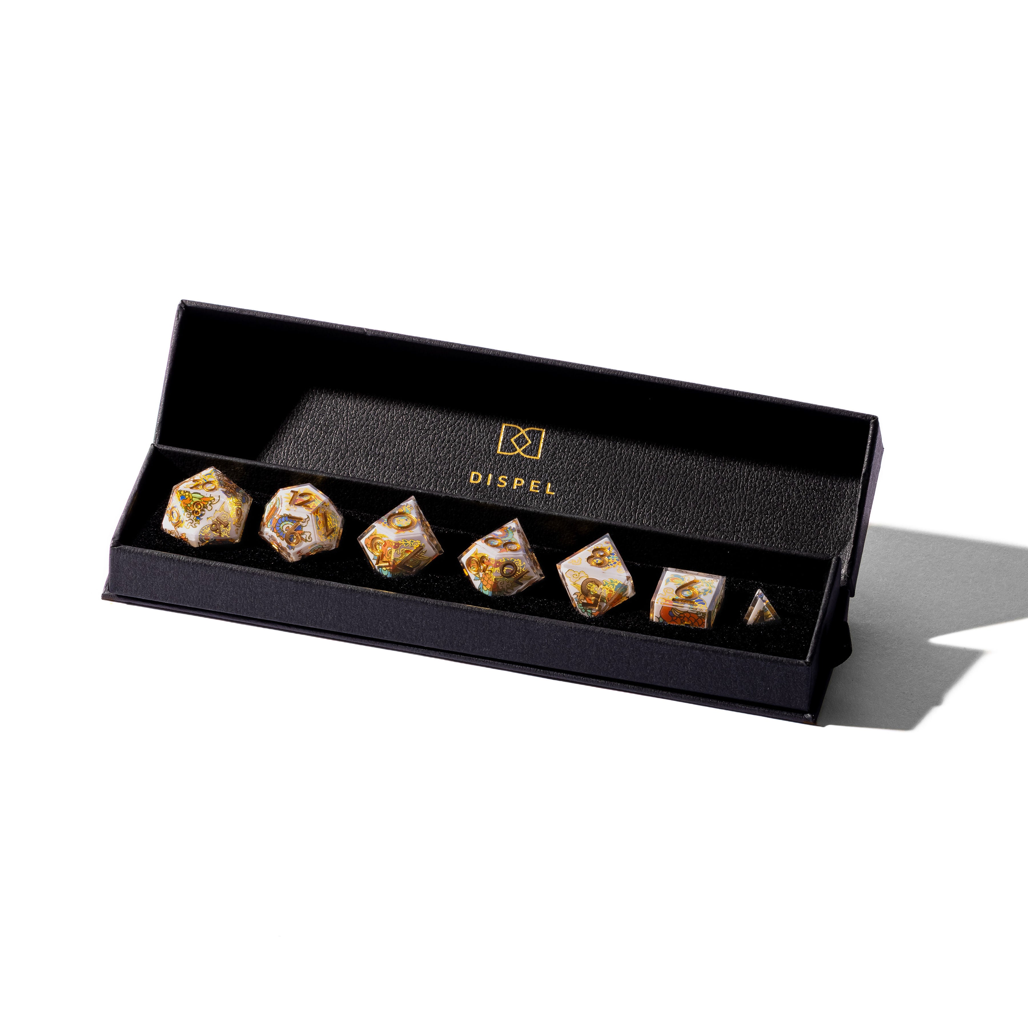 Crouching Phoenix Hidden Dragon 7-Piece Iconic Set - Dispel Dice - Premium DnD Dice & Accessories # #