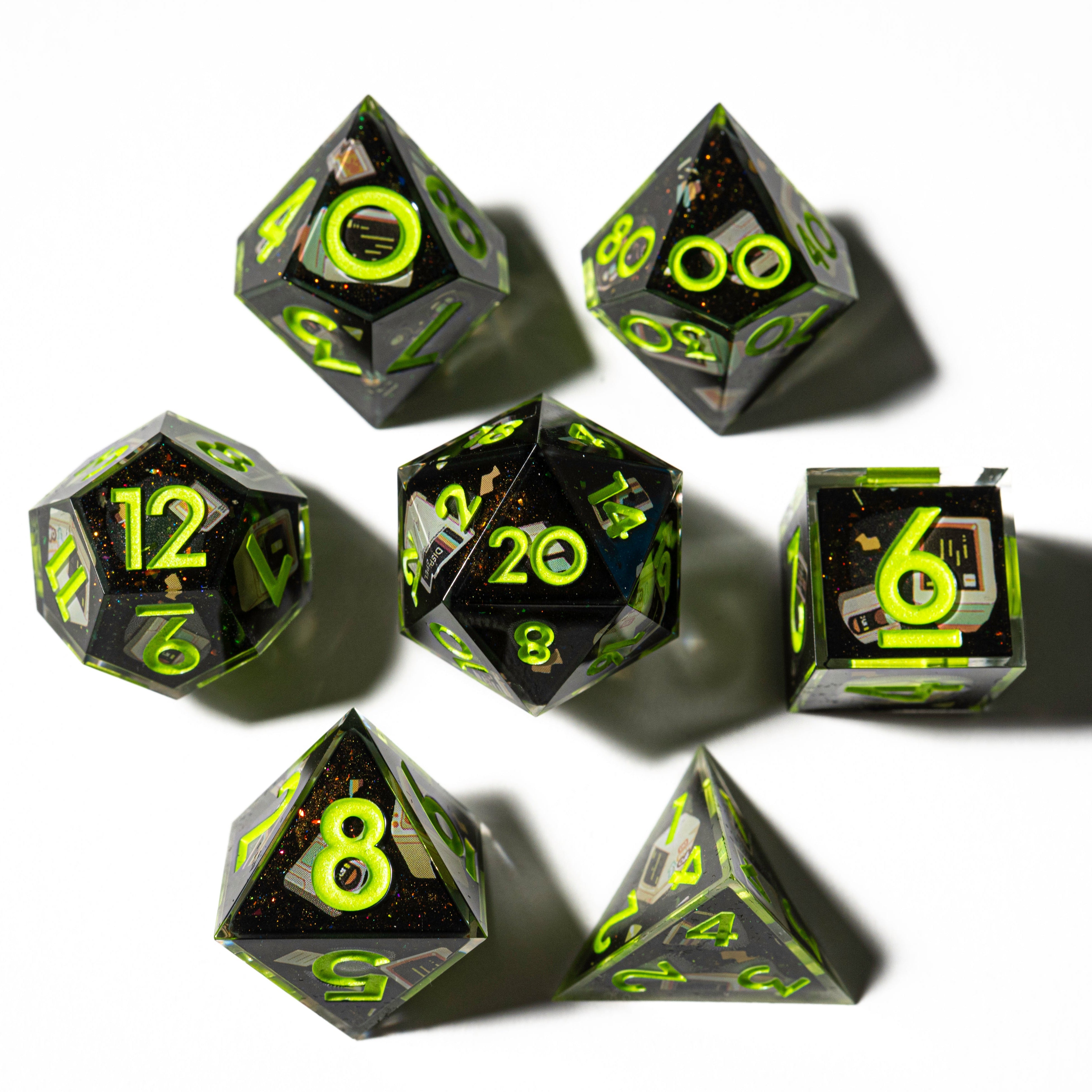 Game Over 7-Piece Iconic Dice Set