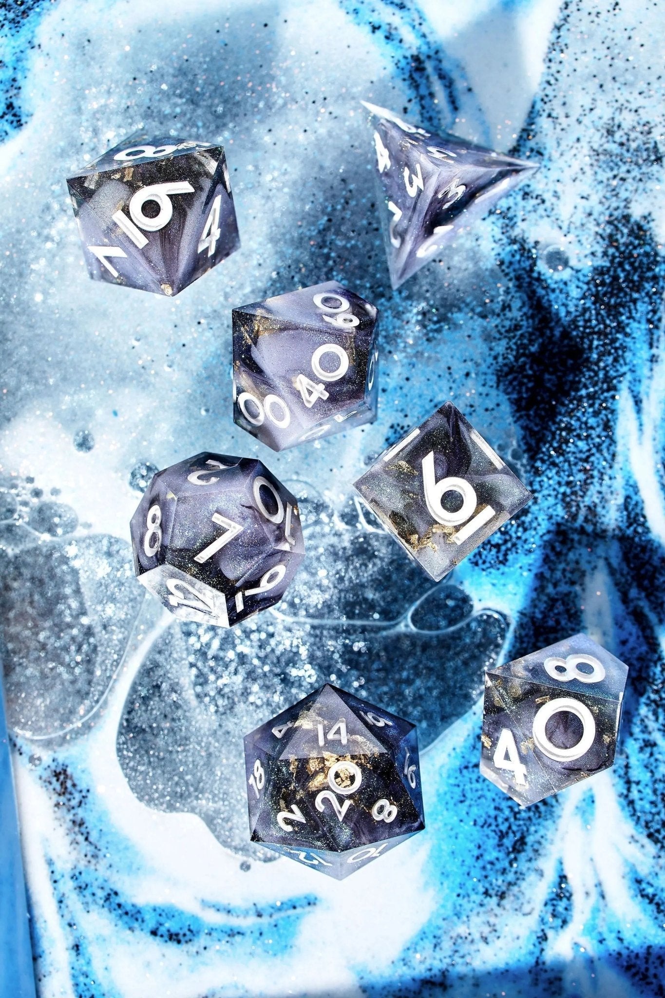 Wintermourne 7-Piece Polyhedral Dice Set - Dispel Dice - Premium DnD Dice & Accessories