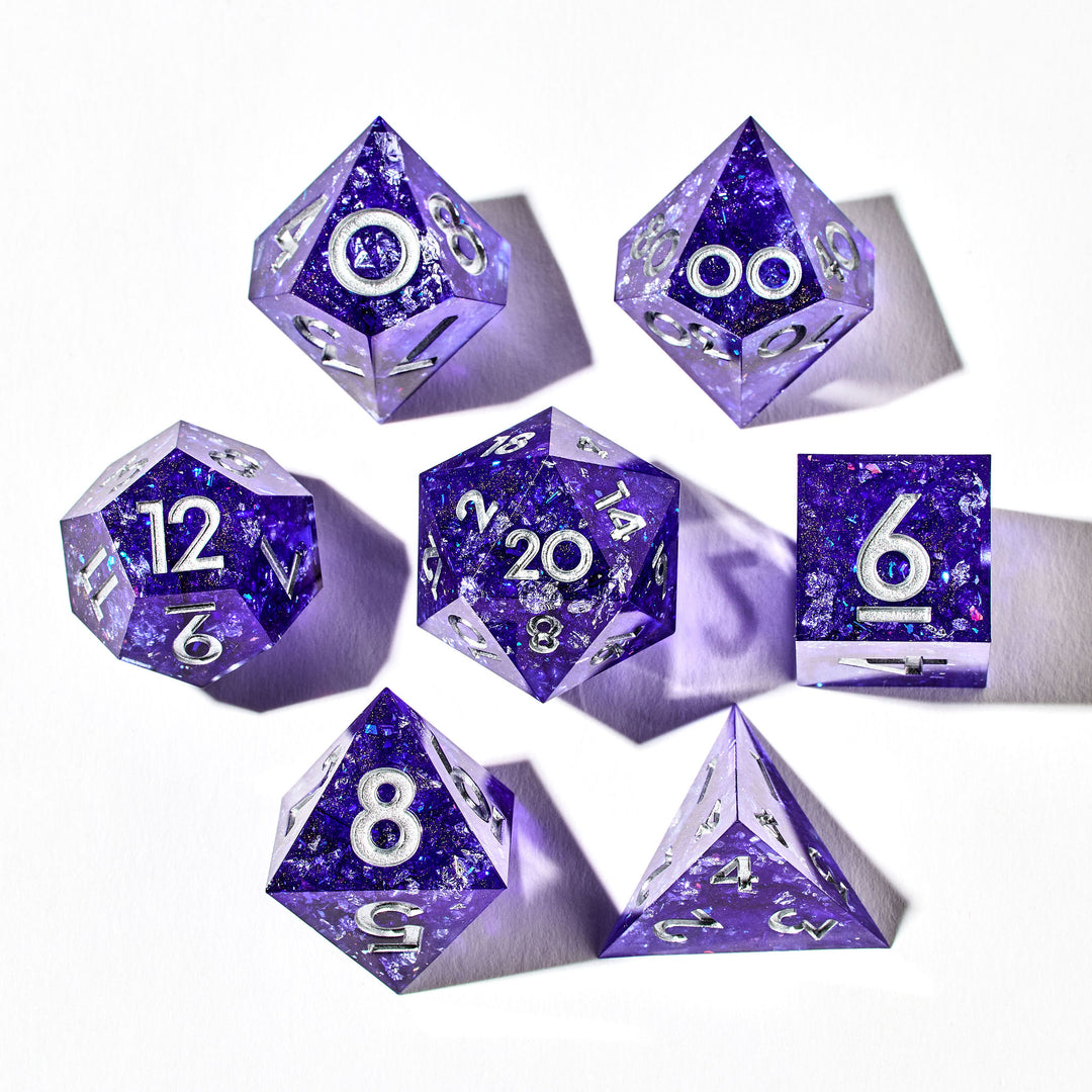 Winter's Curse 7-Piece Polyhedral Dice Set