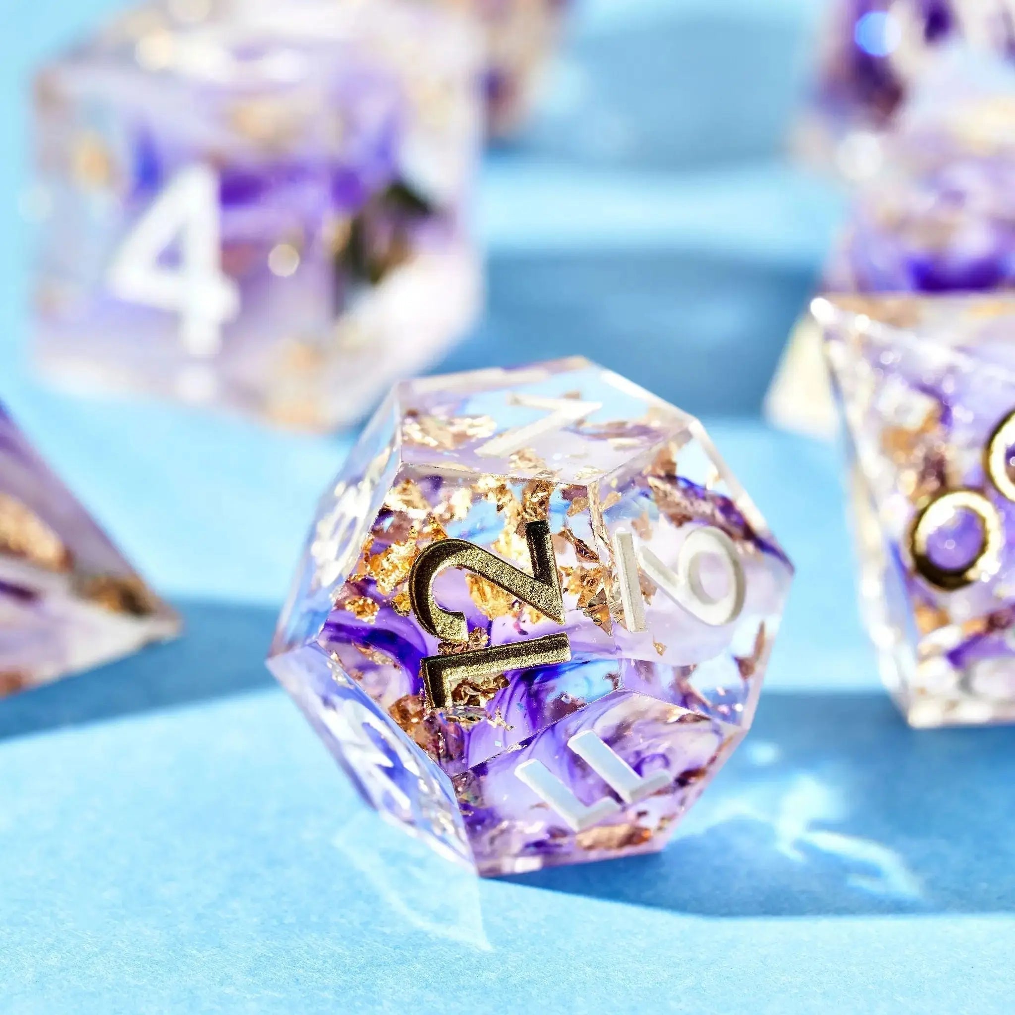 Wisteria Falls 7-Piece Polyhedral Dice Set - Dispel Dice - Premium DnD Dice & Accessories