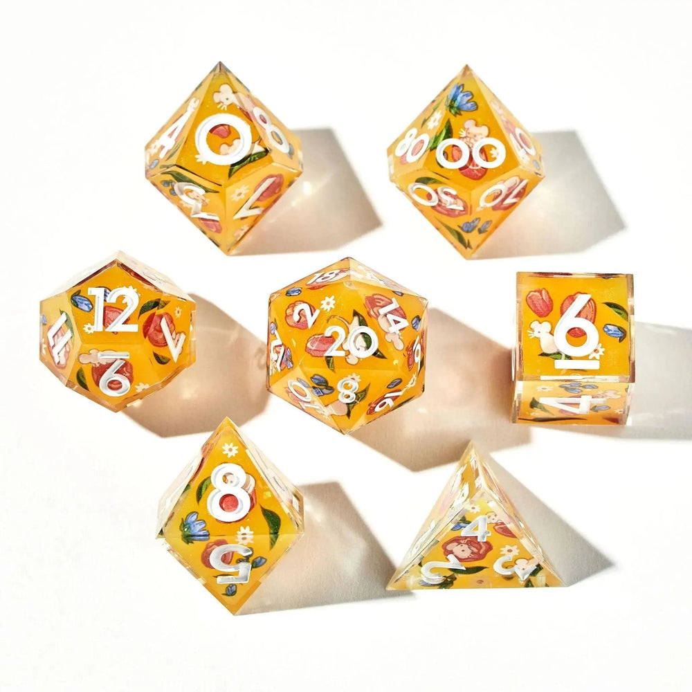 Witch's Familiar 7-Piece Iconic Dice Set - Dispel Dice - Premium DnD Dice & Accessories