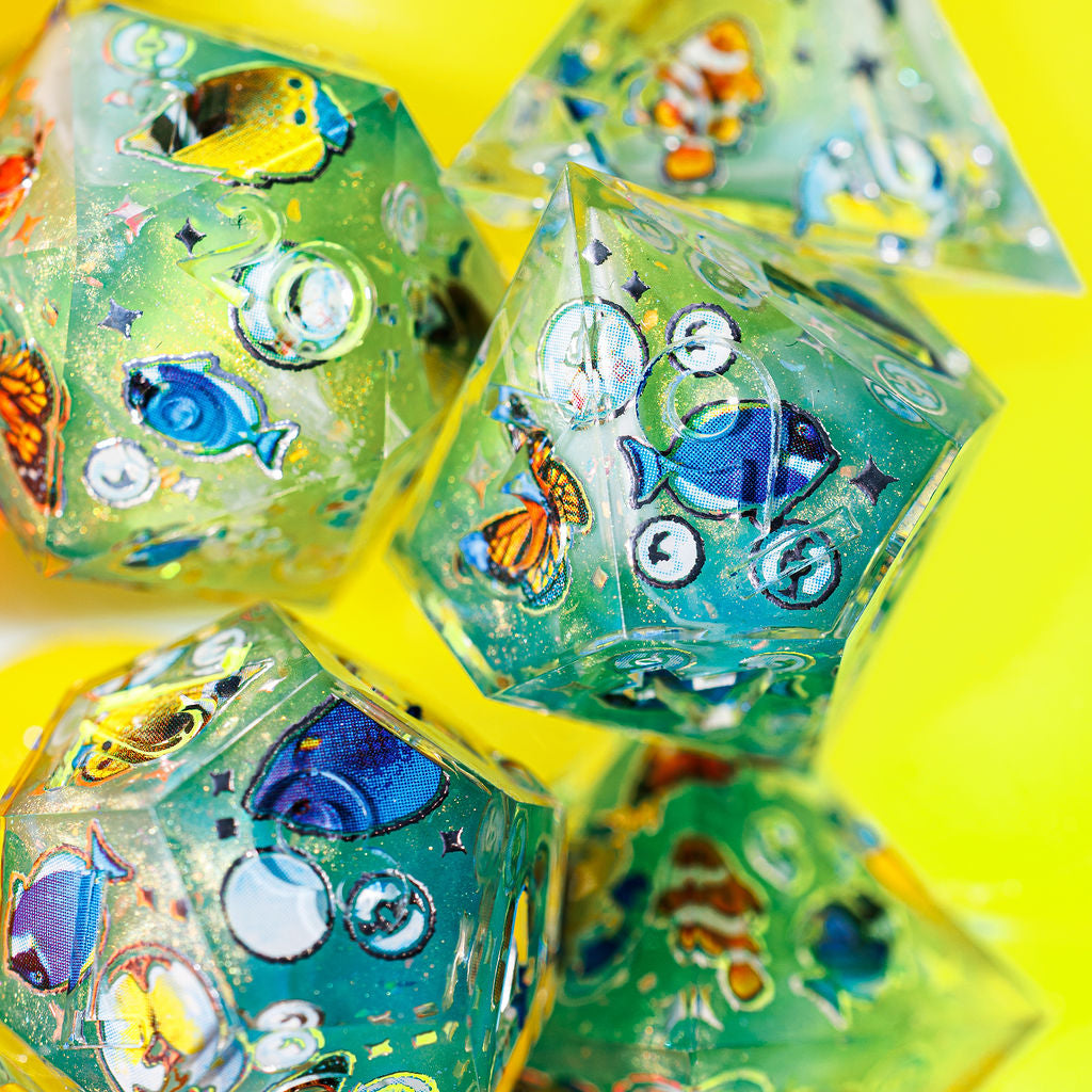 Frutiger Aero 7-Piece Iconic Dice Set - Dispel Dice - Premium DnD Dice & Accessories # #