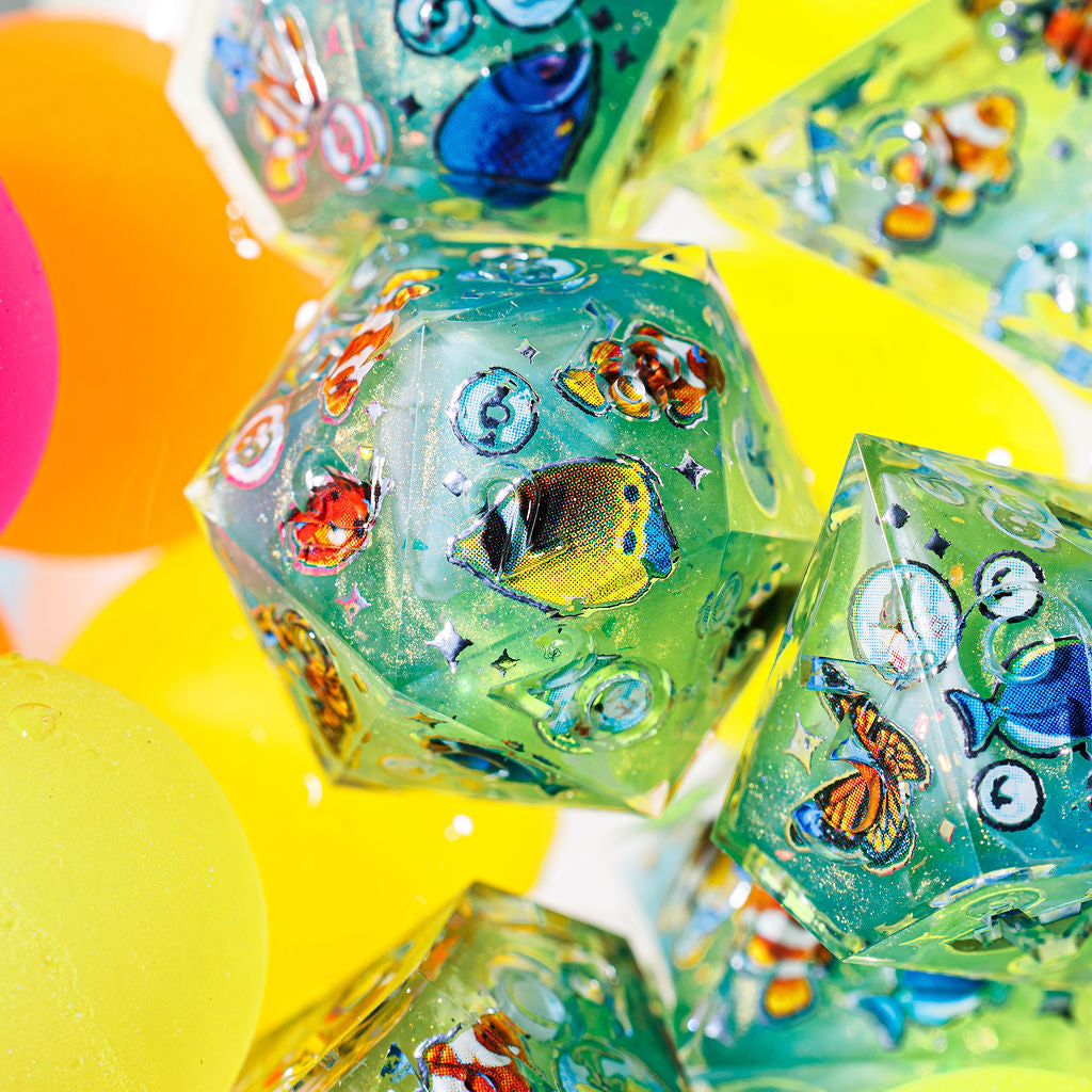 Frutiger Aero 7-Piece Iconic Dice Set - Dispel Dice - Premium DnD Dice & Accessories # #