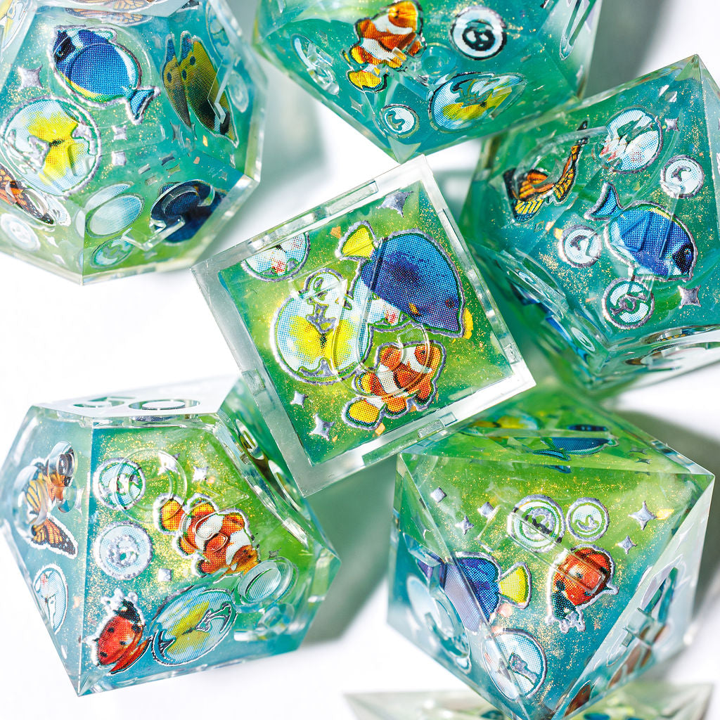Frutiger Aero 7-Piece Iconic Dice Set - Dispel Dice - Premium DnD Dice & Accessories # #