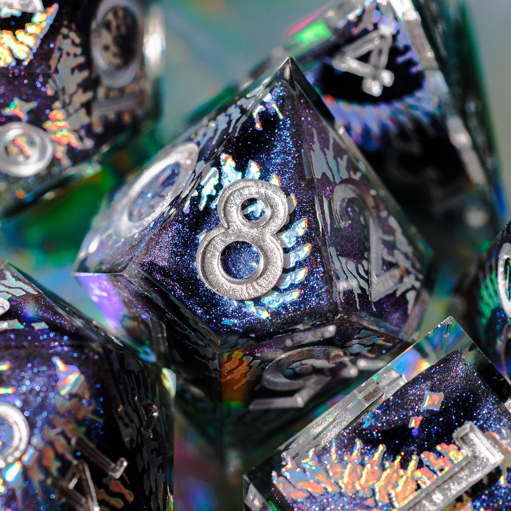 Savage 7-Piece Iconic Dice Set - Dispel Dice - Premium DnD Dice & Accessories # #