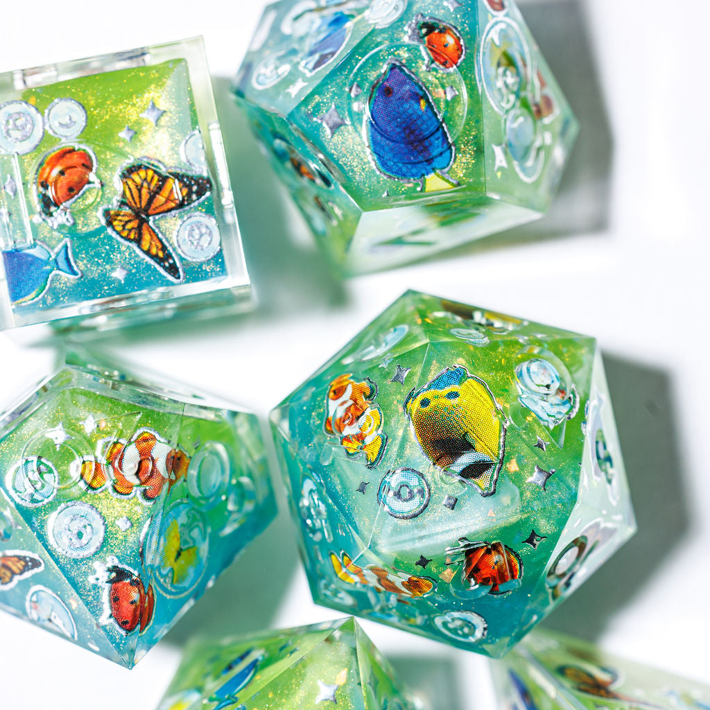 Frutiger Aero 7-Piece Iconic Dice Set - Dispel Dice - Premium DnD Dice & Accessories # #