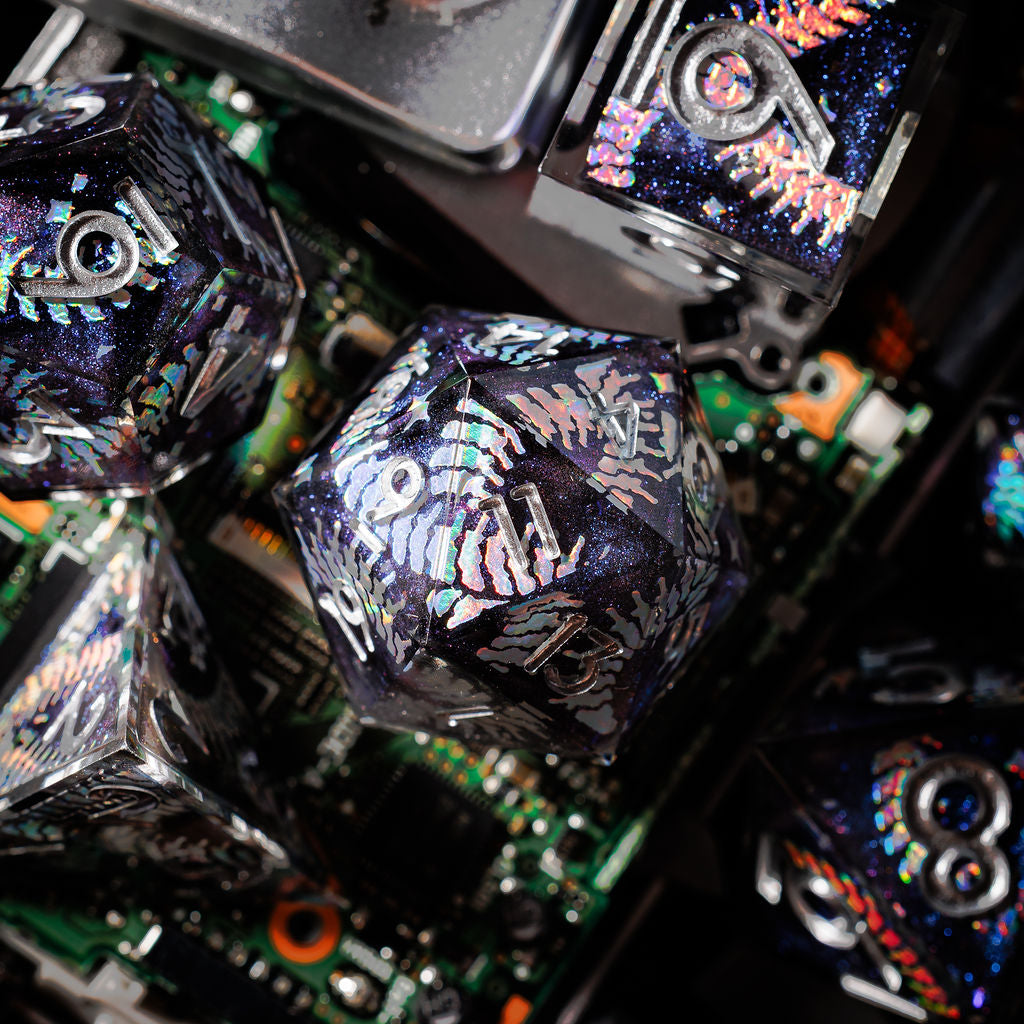 Savage 7-Piece Iconic Dice Set - Dispel Dice - Premium DnD Dice & Accessories # #